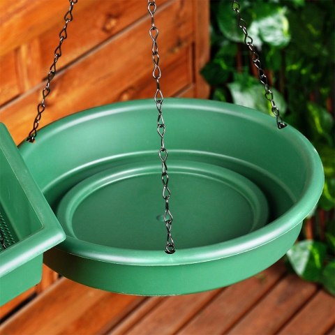 Karmnik dla Ptaków PROGARDEN 2w1 z Poidłem 2 szt. Zielony Wiszący