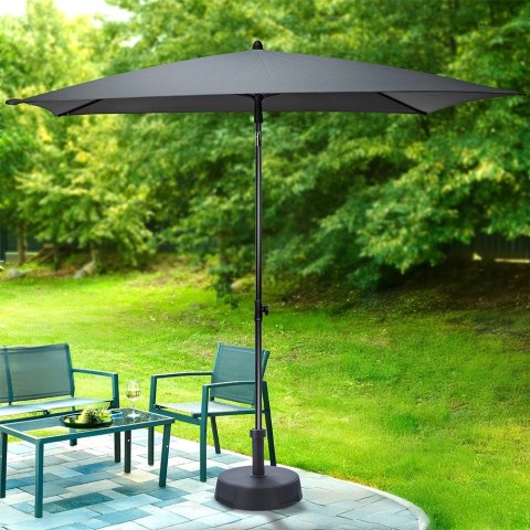 Parasol Ogrodowy Regulowany 125 x 200 cm VILDE Szary Ochrona UPF 30+