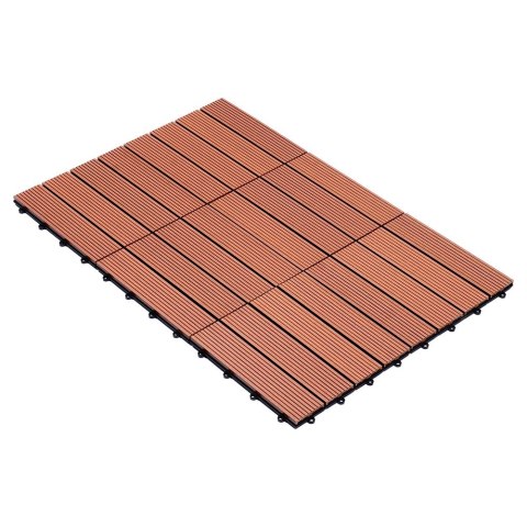 Płytki Tarasowe Brązowe 30 x 30 cm PROGARDEN 6 szt. Montaż na Klik