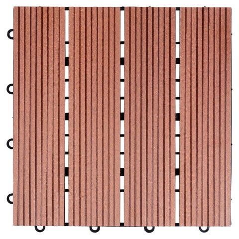 Płytki Tarasowe Brązowe 30 x 30 cm PROGARDEN 6 szt. Montaż na Klik