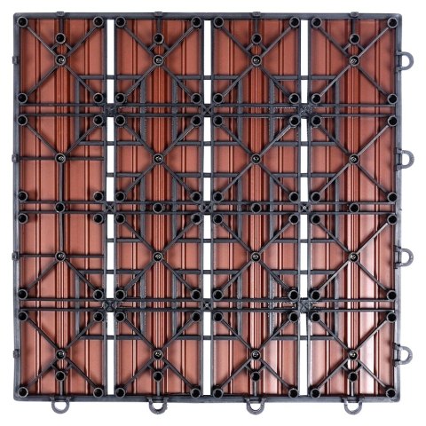 Płytki Tarasowe Brązowe 30 x 30 cm PROGARDEN 6 szt. Montaż na Klik