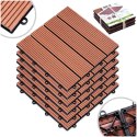 Płytki Tarasowe Brązowe 30 x 30 cm PROGARDEN 6 szt. Montaż na Klik