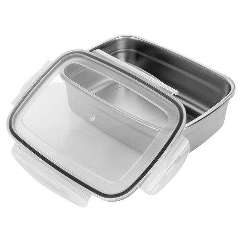 Pojemnik na żywność stalowy z pokrywką i uszczelką 1,25 l
