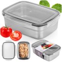 Pojemnik na żywność stalowy z pokrywką i uszczelką 1,25 l