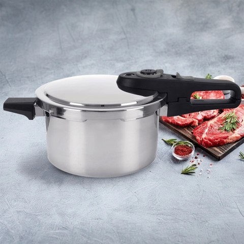 Szybkowar Ciśnieniowy Stalowy 4 L ORION WIND Indukcja Wygodne Zamykanie