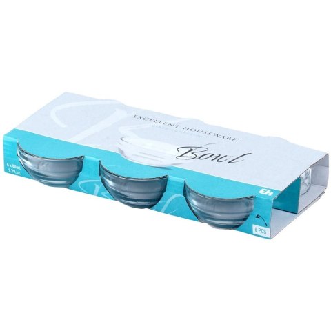 Miseczki szklane 7,5 cm, 80 ml 6 szt.