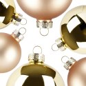 Bombki choinkowe szklane złote 4/5/6 cm 34 szt.