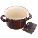 Garnek Emaliowany 950 ml ORION BROWN Retro 14 cm Indukcja Zmywarka