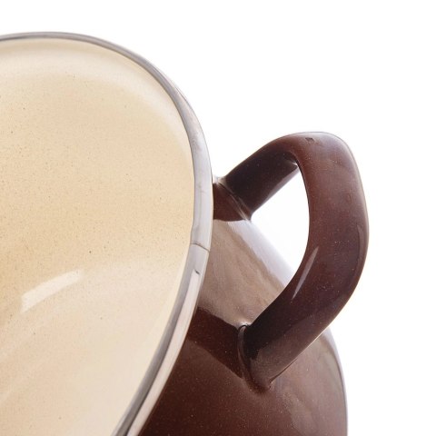 Garnek Emaliowany 1,4 L ORION BROWN Retro 16 cm Indukcja Zmywarka