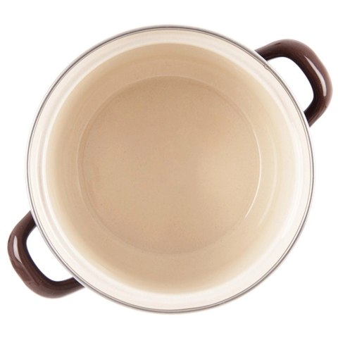 Garnek Emaliowany 1,4 L ORION BROWN Retro 16 cm Indukcja Zmywarka