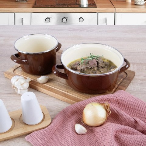 Garnek emaliowany BROWN 20,5 cm, 2,2 l