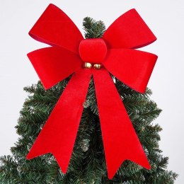 Kokarda dekoracyjna świąteczna welurowa 35x46 cm