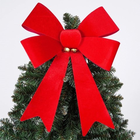 Kokarda dekoracyjna świąteczna welurowa 35x46 cm