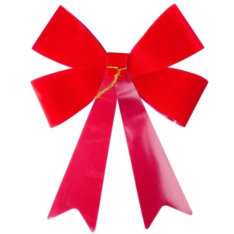 Kokarda dekoracyjna świąteczna welurowa 35x46 cm