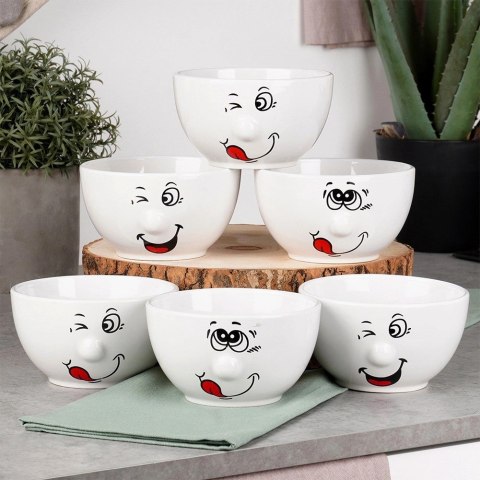 Miseczki Ceramiczne 13,5 cm 550 ml Zestaw 6 szt Buźki SIAKI COLLECTION