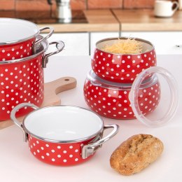 Miska Emaliowana TECKA 600 Ml z Pokrywką Żaroodporna Zmywarka ORION