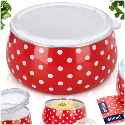 Miska Emaliowana TECKA 600 Ml z Pokrywką Żaroodporna Zmywarka ORION