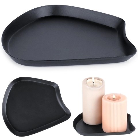 Podstawka pod Kompozycje Świece Metalowa 17 x 15,5 cm VILDE Czarna