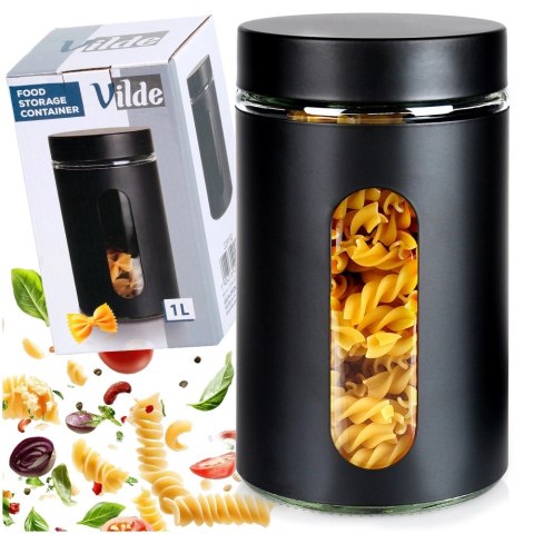 Pojemnik na produkty sypkie szklany zakręcany 1 l