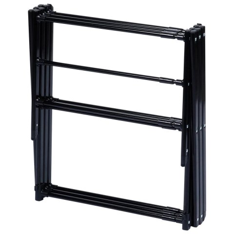 Suszarka na pranie metalowa czarna pionowa rozsuwana 44,5-75x37,5x105 cm