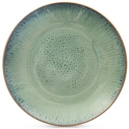 Talerz Obiadowy Płytki Ceramiczny Zielony GLAZE 27 cm ORION Szkliwiony
