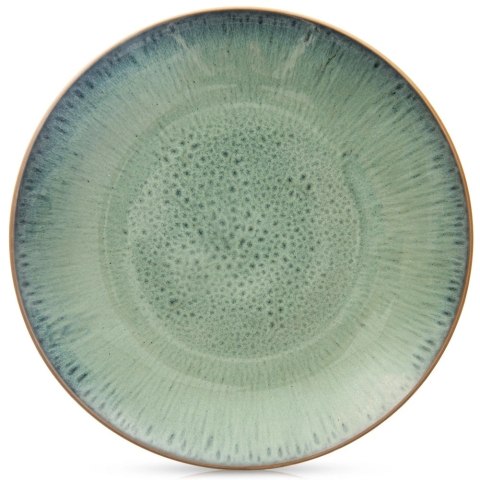 Talerz Obiadowy Płytki Ceramiczny Zielony GLAZE 27 cm ORION Szkliwiony