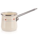 Tygielek do Kawy Emaliowany 600 ml ORION TONCA Kremowy Indukcja