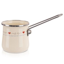 Tygielek do Kawy Emaliowany 600 ml ORION TONCA Kremowy Indukcja