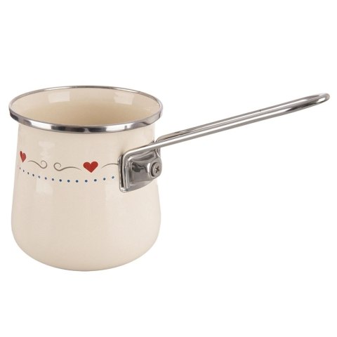 Tygielek do Kawy Emaliowany 600 ml ORION TONCA Kremowy Indukcja