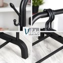Wiekszak na Ubrania Loft Stojący Metalowy Czarny Pionowy VILDE 110x45x152cm