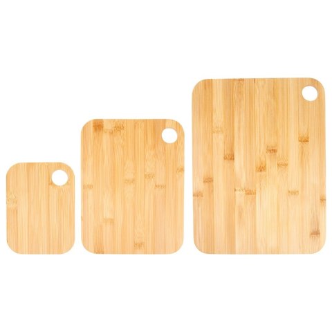 Zestaw Deski do Krojenia Kuchenne Drewniane Bambusowe Solidne VILDE 3 szt.