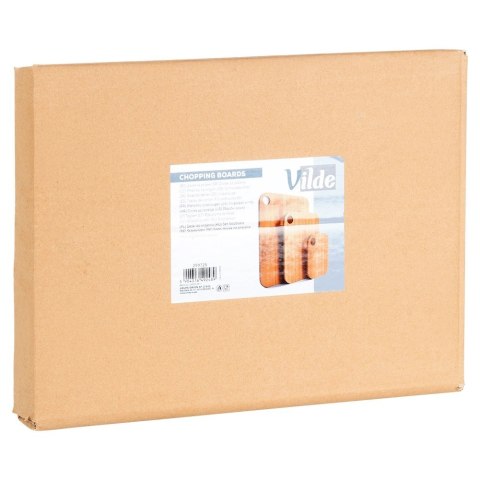 Zestaw Deski do Krojenia Kuchenne Drewniane Bambusowe Solidne VILDE 3 szt.