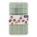 Forma do kostek lodu z pokrywką silikonowa zielona 22,5x13x3 cm