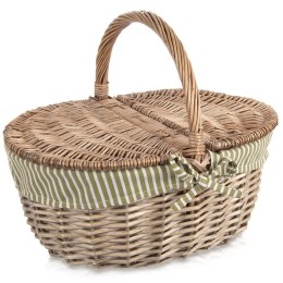 Kosz piknikowy wiklinowy zamykany 42x32x35 cm