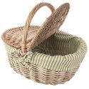 Kosz piknikowy wiklinowy zamykany 42x32x35 cm