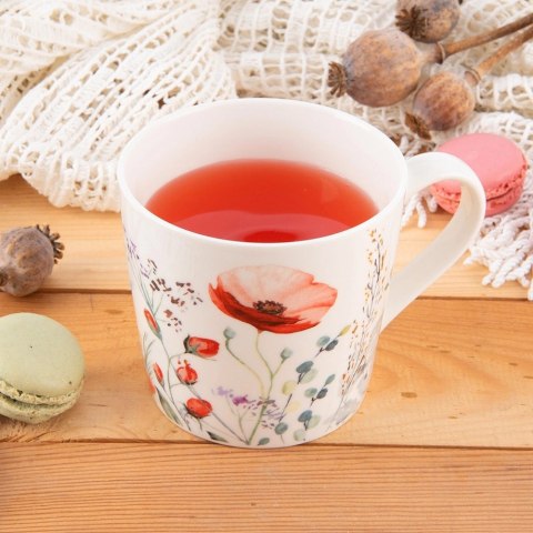 Kubek porcelanowy kwiaty MAKI 430 ml