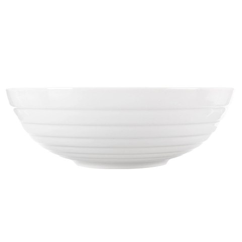Miska na Sałatkę Porcelana Biała 2,5 L Okrągła Mona Zmywarka Duża