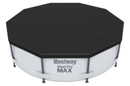 Plandeka Pokrywa Mata Ochronna na Basen Okrągła Czarna BESTWAY 305 cm