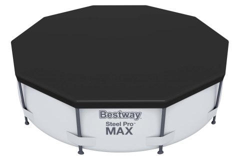 Plandeka Pokrywa Mata Ochronna na Basen Okrągła Czarna BESTWAY 305 cm