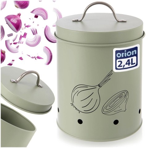 Pojemnik Metalowy na Cebulę 2,4 L ORION z Wentylacją 20,5 x 14 cm