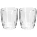 2 x Szklanka Termiczna Espresso 120ml Podwójne Szkło Paskowane