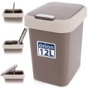 Kosz na Śmieci Uchylny ORION 12 L Pojemnik na Odpady Tworzywo Brązowy