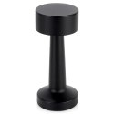 Lampka Stołowa LED Czarna 21 cm Akumulator 3 Tryby Ściemnianie USB