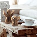 Figurka Anioł Drewno Mango 10 cm Dekoracja Loft Naturalna ORION Boże