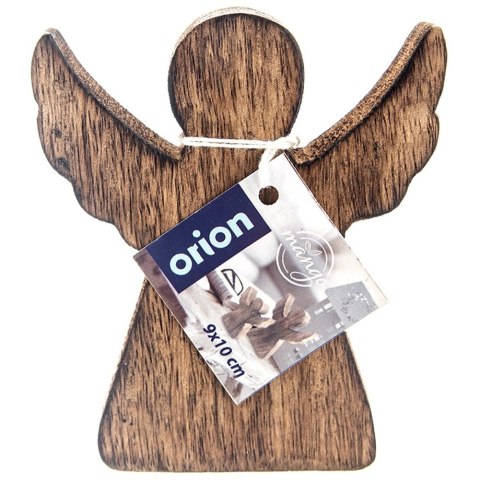 Figurka Anioł Drewno Mango 10 cm Dekoracja Loft Naturalna ORION Boże