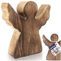 Figurka Anioł Drewno Mango 10 cm Dekoracja Loft Naturalna ORION Boże