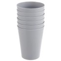 Zestaw 6 Kubków 300 ml Szare Nietłukące na Piknik Camping Sandy