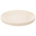 Zestaw 6 Talerzy Obiadowych 23,5 cm Kremowe Plastikowe Piknik