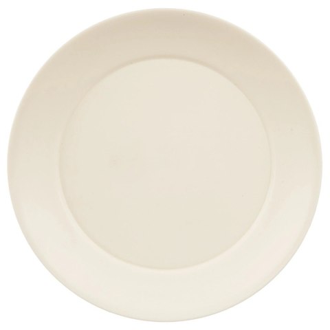 Zestaw 6 Talerzy Obiadowych 23,5 cm Kremowe Plastikowe Piknik