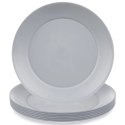 Zestaw 6 Talerzy Obiadowych 23,5 cm Szare Nietłukące do Mikrofali
